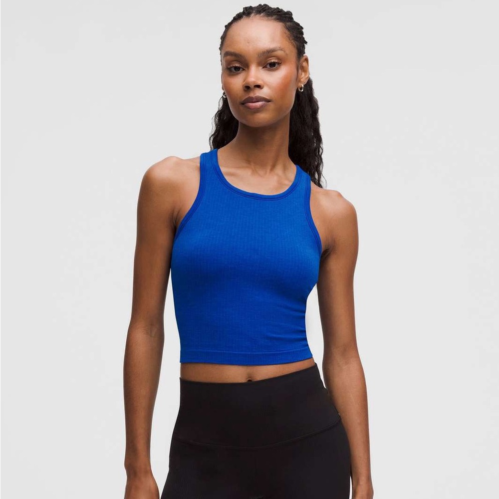 Ebb To Street Cropped Racerback B/C cup Galactic Cobalt size 6